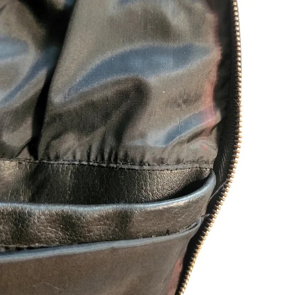 VTG OPEN ROAD LEATHER BLACK MOTORCYCLE JACKET SIZE 42